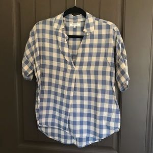 Madewell short sleeve buffalo check shirt